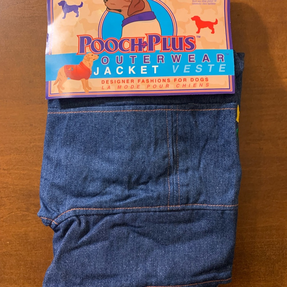 Pooch Plus Lightweight Denim Dog Jacket   Size Large  Designer Fashions for Dog